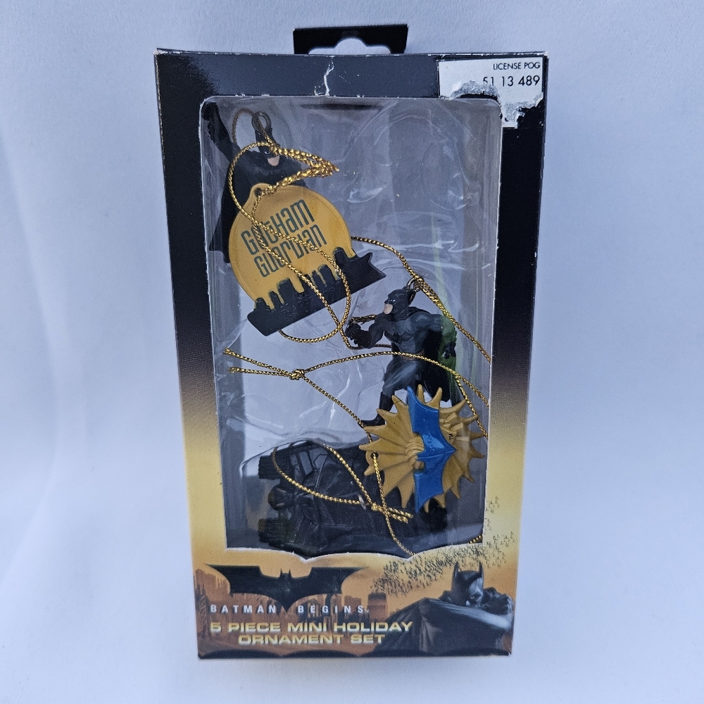 Batman Begins DC Comics Mini Miniature 5 Piece Holiday Ornament Set Kurt Adler